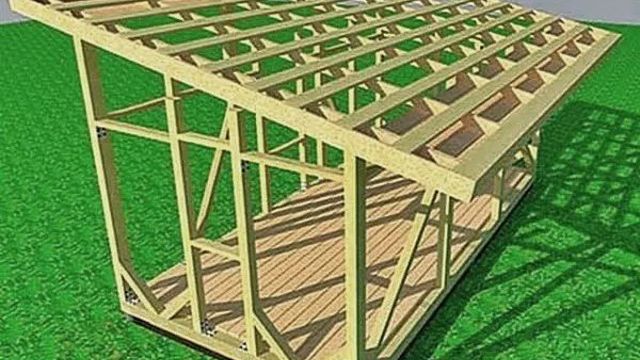 Как построить сарай с односкатной крышей