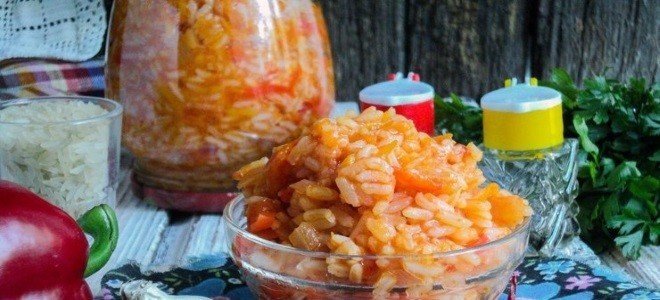 Салат с рисом «сытный» на зиму