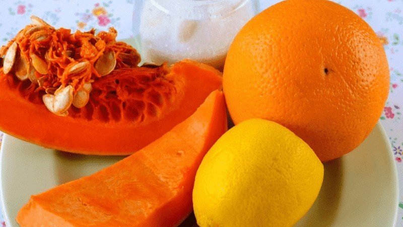 Манго из тыквы и апельсина с лимоном