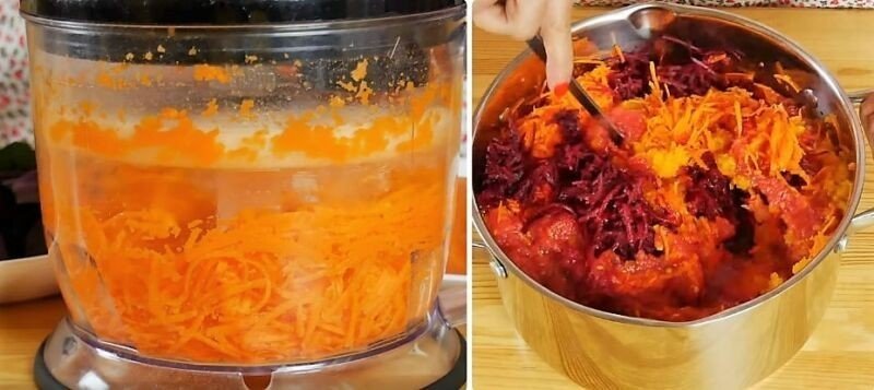 Заправка для борща на зиму из свеклы и моркови