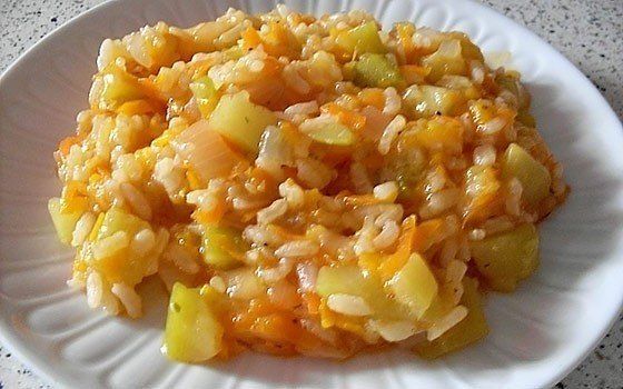 Салат из кабачков с рисом