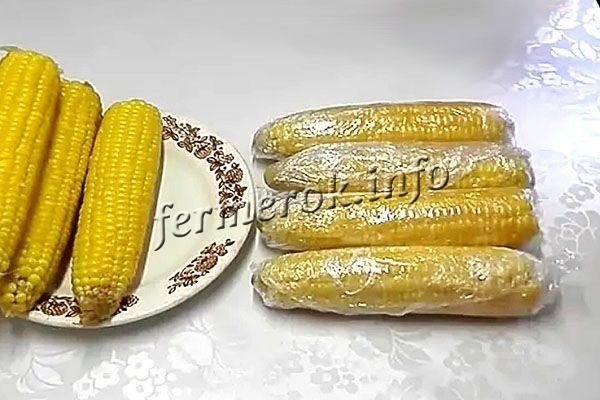 Заморозка початки початки кукурузы